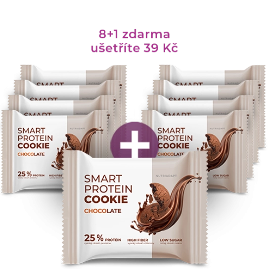 SMART PROTEIN COOKIE Čokoláda výhodné balení 8+1