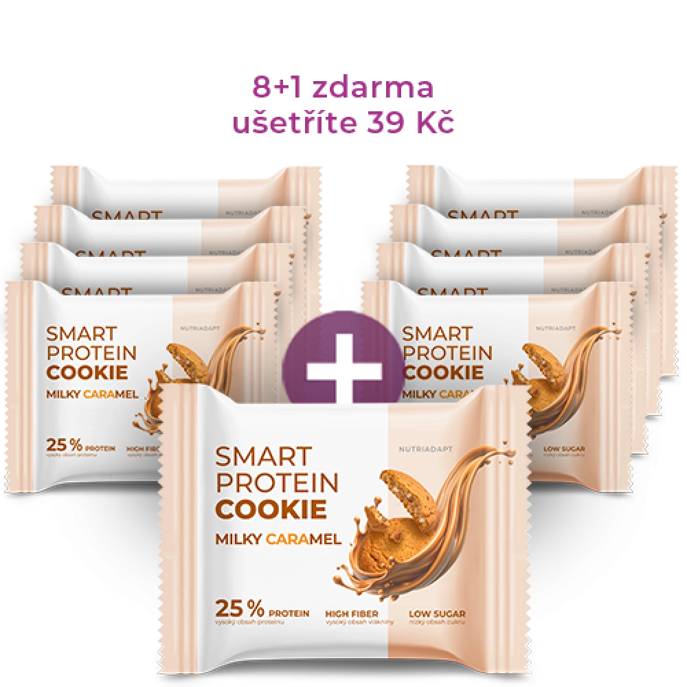 SMART PROTEIN COOKIE Mléčný karamel multipack 8+1