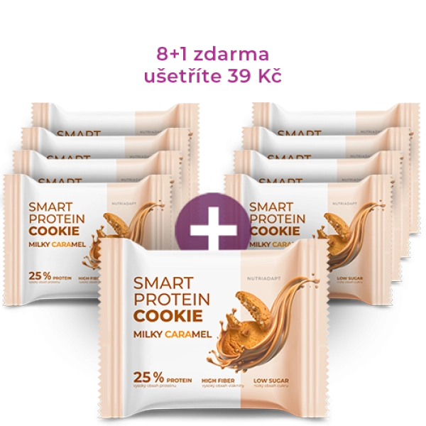 SMART PROTEIN COOKIE Mléčný karamel multipack 8+1